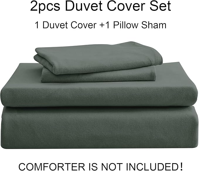 PURE ERA Jersey Knit Duvet Cover Set 100% T-Shirt Cotton Super Soft Comfy 2pc - Image 7