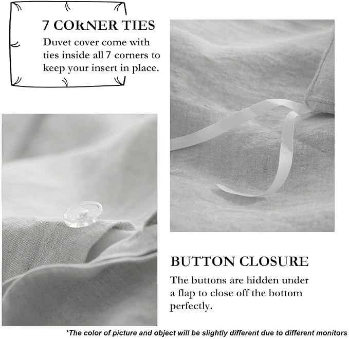Simple&Opulence 100% Linen Duvet Cover Set - Image 3