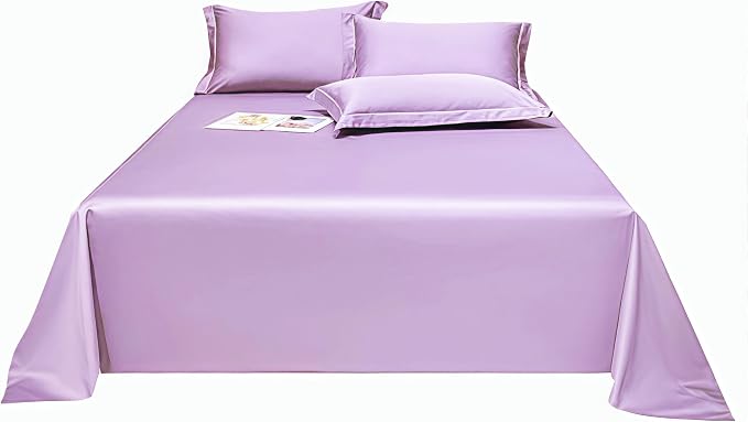 Queen Size Flat Sheet Only, Soft 300 Thread Count 100% Cotton Sheets, Cooling & by Unknown
