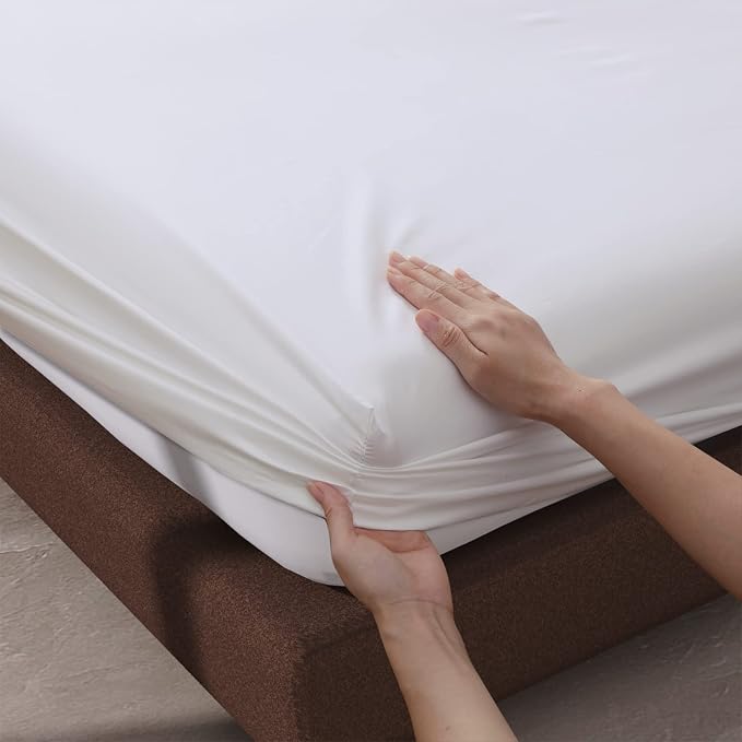 2-Pack 100% Egyptian Cotton Fitted Sheet TwinXL Size, 600 Thread Count Cotton - Image 5
