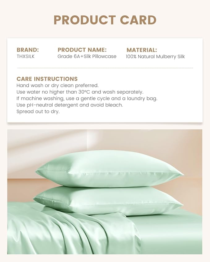 THXSILK 100% Mulberry Silk Pillowcase - Image 8