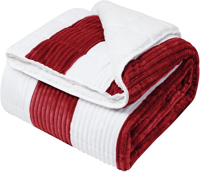Sherpa Weighted Blanket for Adults 15lbs, Twin Full Size Fuzzy Heavy Throw by BETU