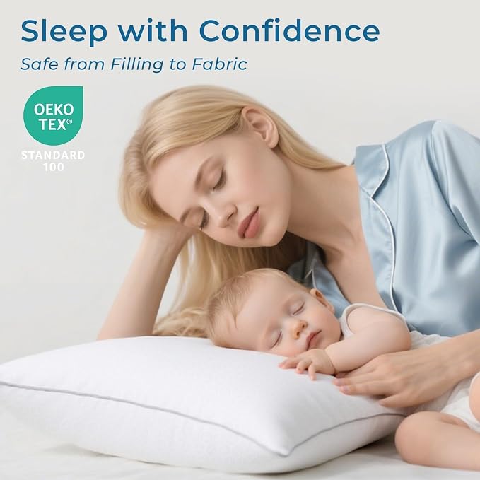 Sasttie Pillows Queen Size Set of 2, Bed Pillows - Image 2
