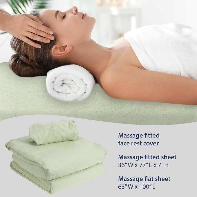 ForPro Premium Flannel 3-Piece Massage Sheet Set - Image 5