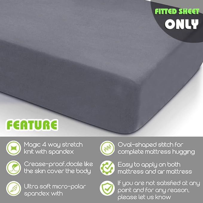 Fitted Sheet- COSMOPLUS King Fitted Sheet Only（No Flat Sheet or Pillow Shams） - Image 3