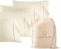 Set of 4 Pillow Cases Queen Standard, 800 TC 100% Egyptian Cotton, Silky Soft by GoodSleepBedding