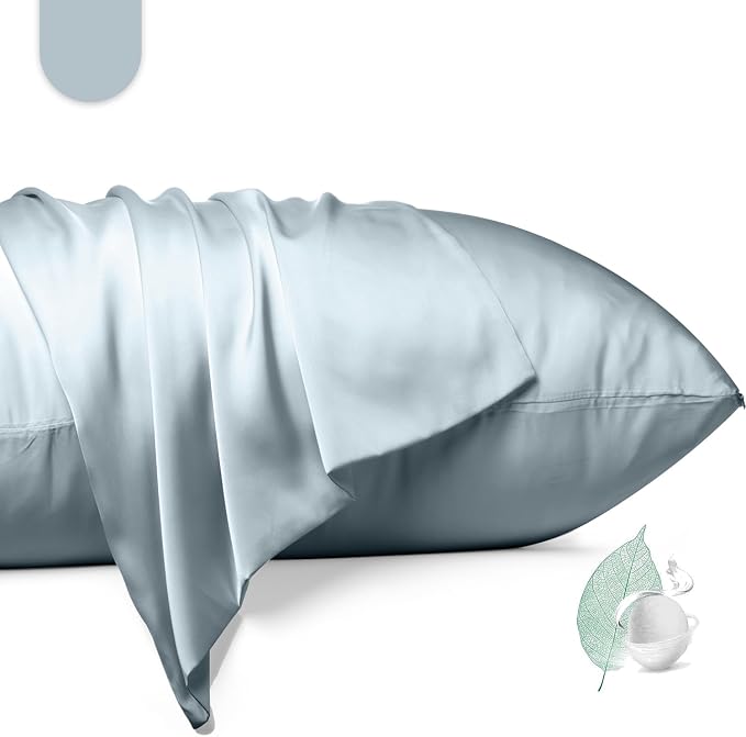 100% Mulberry Silk Pillowcase 2 Pack, King Size Silk Pillow Cases by Unknown