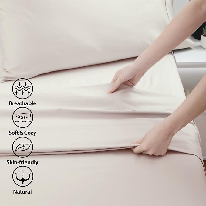 2-Pack Cotton Queen Flat Sheet Only, 600 Thread Count 100% Egyptian Cotton Top - Image 3