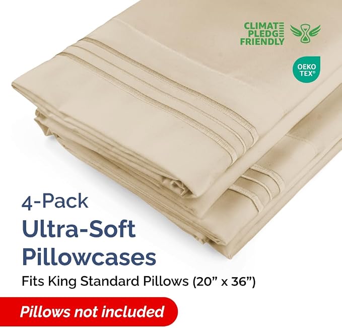 King Standard Pillow Cases Set of 4 - Image 2
