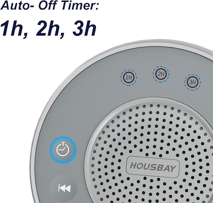 Housbay White Noise Sound Machine, 31 Soothing Sounds, 5W Loud Stereo Sound - Image 4