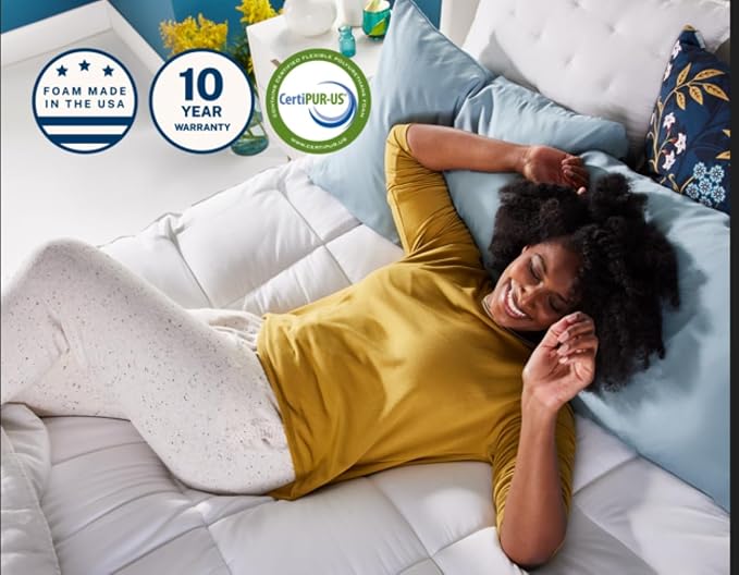 Sleep Innovations Dual Layer 4 Inch Memory Foam Mattress Topper, Twin Size - Image 6