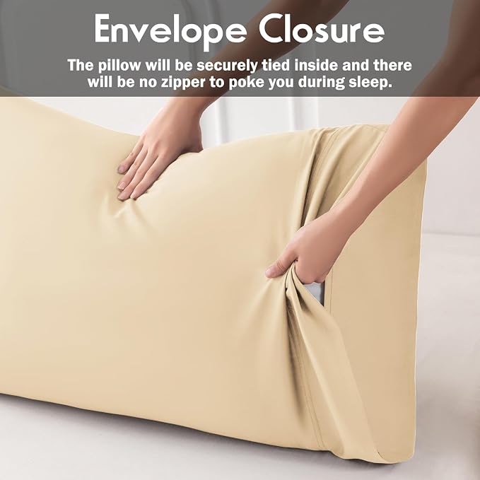 Pillowcases Queen Size 2 Pack, Cooling Viscose from Bamboo Pillow Cases - Image 4