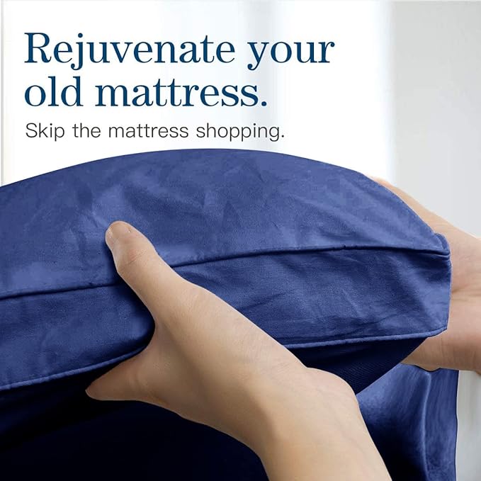 COONP Twin XL Mattress Topper, Extra Thick Pillowtop, Cooling Plush Mattress - Image 4