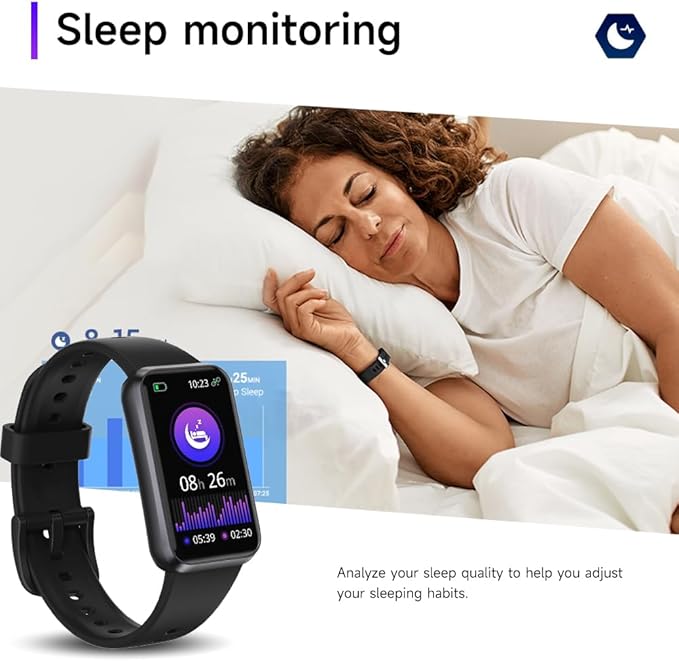 Fitness Trackers, Blood Oxygen Heart Rate Sleep Monitor, 1.47‘’ OLED Display - Image 5