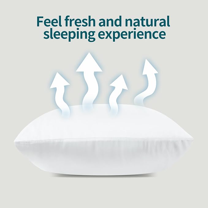 4-Pack Bamboo Viscose Zippered Pillow Cases King Size, 400 Thread Count Cooling - Image 7