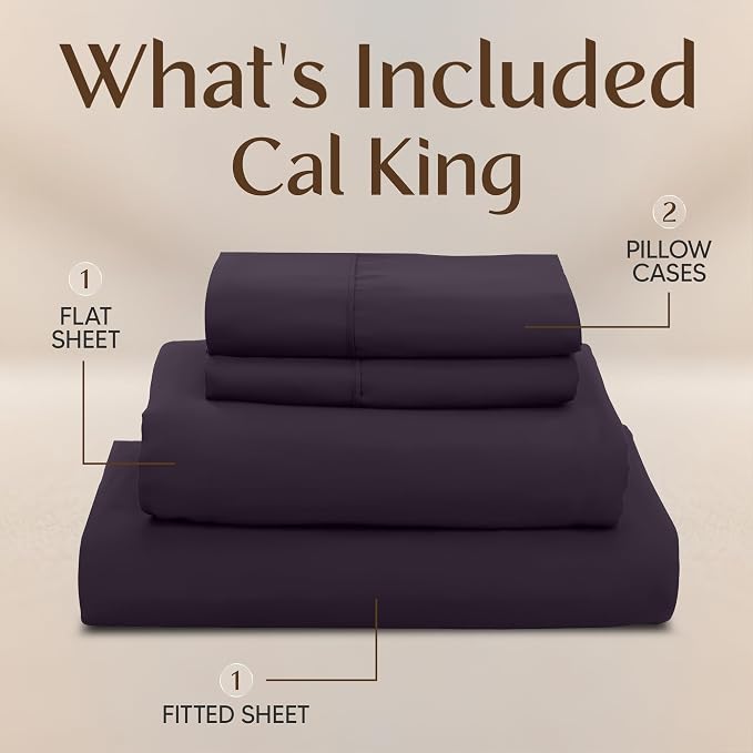 Utopia Bedding California King Size Sheet Set – 4 Piece Bed Sheets, Soft and - Image 3