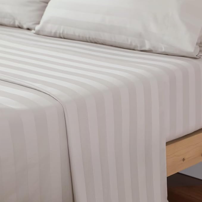 2-Pack Cotton Twin Flat Sheet Only, 600 Thread Count 100% Egyptian Cotton Top - Image 7