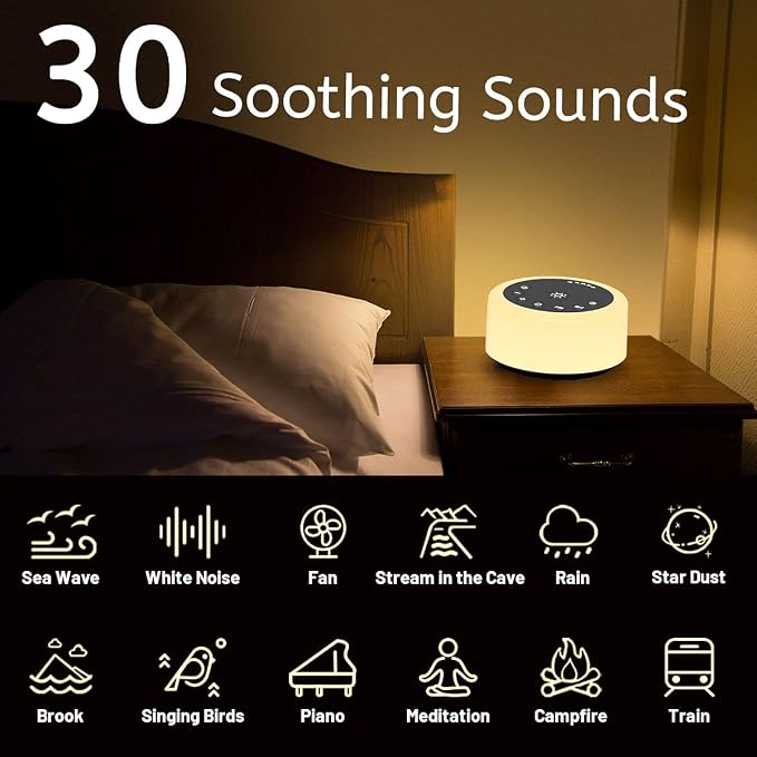 Soother Sleep Sound Machine Night Light White Noise Machine - Image 2