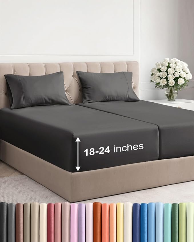 Extra Deep Split King Sheet Set by CGKUnlimited