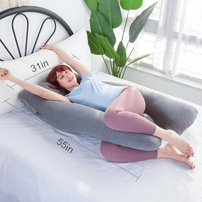 MOON PINE Pregnancy Pillow, U Shaped Full Body Pillow - Image 5