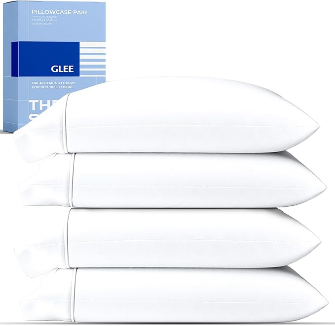 Thread Spread 100% Cotton King Size Pillow Cases Set of 4 by THREADSPREAD