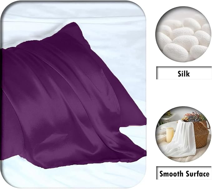 Mulberry Silk Pillowcase for Hair and Skin Queen Size 20"X 30" - Image 6