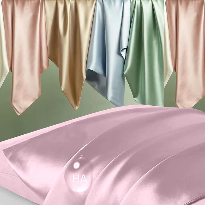 Silk Pillowcase 2 Pack, Mulberry Silk Pillow Cases Queen Size Set of 2 - Image 2