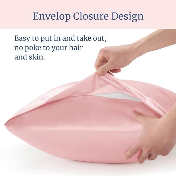 BEDELITE Satin Body Pillow Cover, Super Soft and Cooling Body Pillow Pillowcase - Image 4