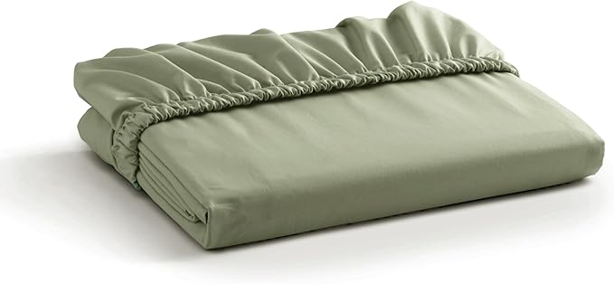 Linen Home 100% Cotton Percale Weave Fitted Sheet, King Size, 1 Deep Pocket by LINENHOME