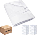 Bulk Queen Flat Sheets Only, Color-Coded Hem Threads, Wrinkle-Free Shrinkage by Culve