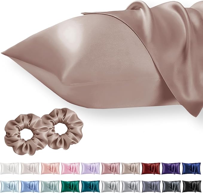 King Satin Pillowcase for Hair 2pc, Similar to Silk Pillow Cases, Easier Care by Vielit