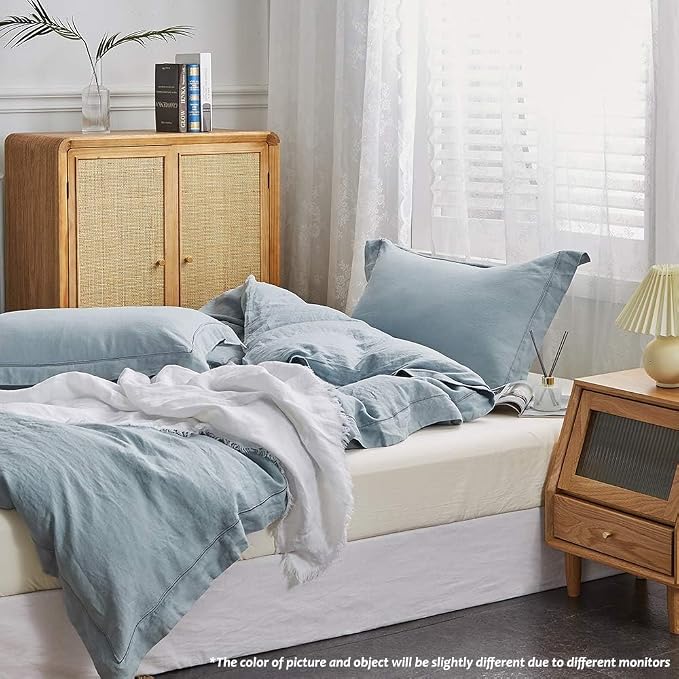 Simple&Opulence 100% French Flax Linen Duvet Cover Set - Image 6