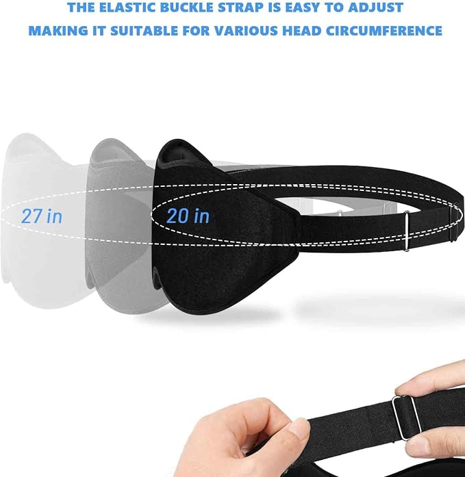 Sleep Eye Mask for Men Women, Sleeping Mask for Side Sleeper, Travel Blackout - Image 5