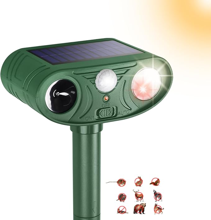 Solar Ultrasonic Animal Repellent Outdoor by Unknown