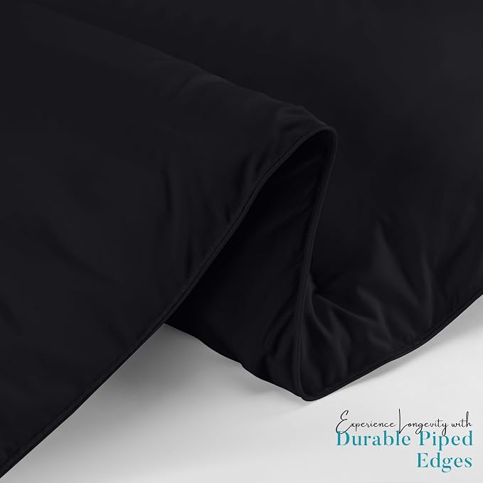 Utopia Bedding Queen Comforter Duvet Insert, Quilted Black Comforter - Image 6
