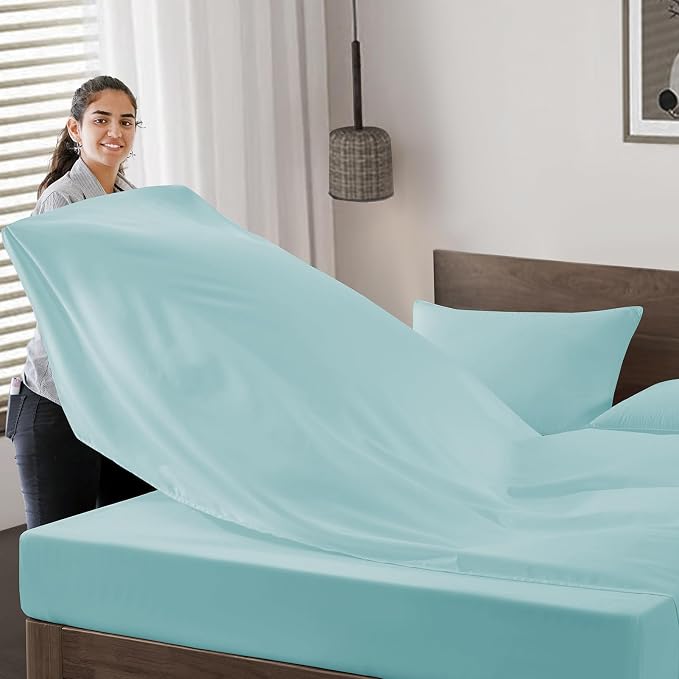 Maple&Stone Twin Flat Sheet 6 Pack, Premium Soft & Breathable, Brushed - Image 3
