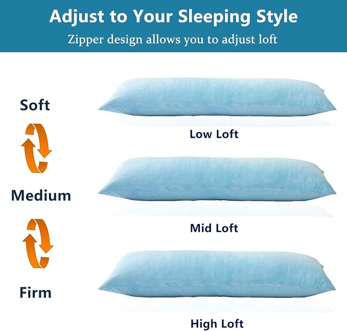 1 MIDDLE ONE Body Pillow, Memory Foam Body Pillows - Image 6