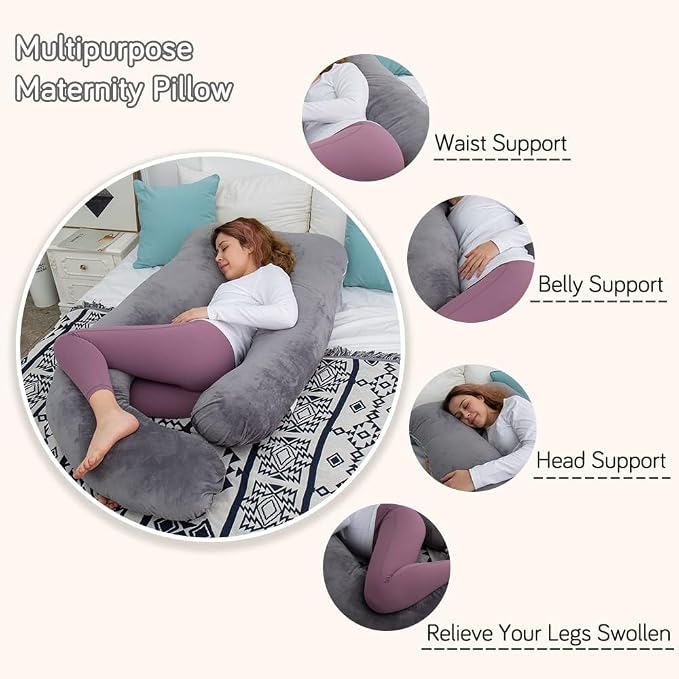 60 Inch Pregnancy Pillow for Sleeping, Extra Large U Shaped Body Pillow - Image 5