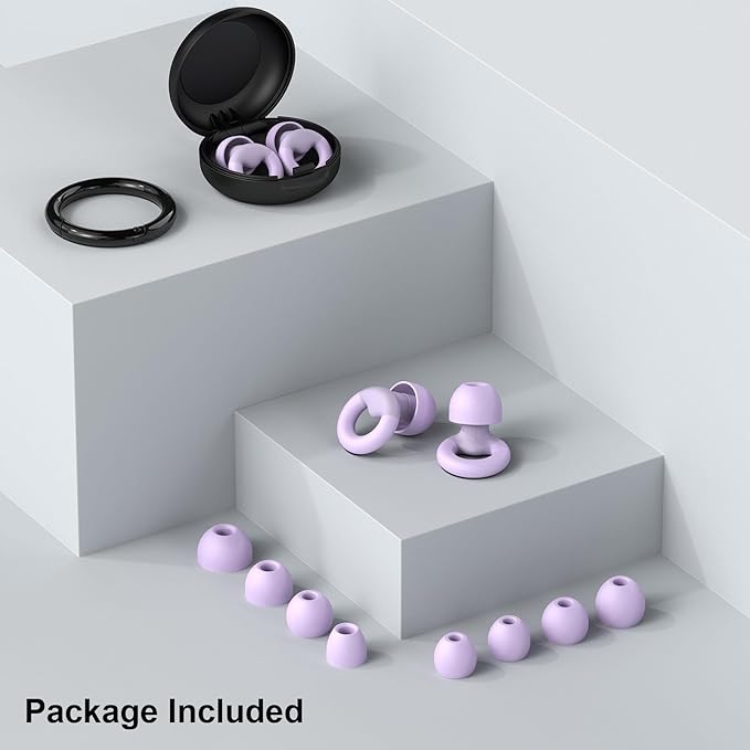 JUSTRVN Ear Plugs for Sleeping, 2 Pairs of Reusable Earplugs for Noise - Image 7