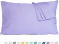 Pillow Cases, Standard Queen Size Cotton Percale Weave Pillowcases, Pre-Shrunk by HOMTEC
