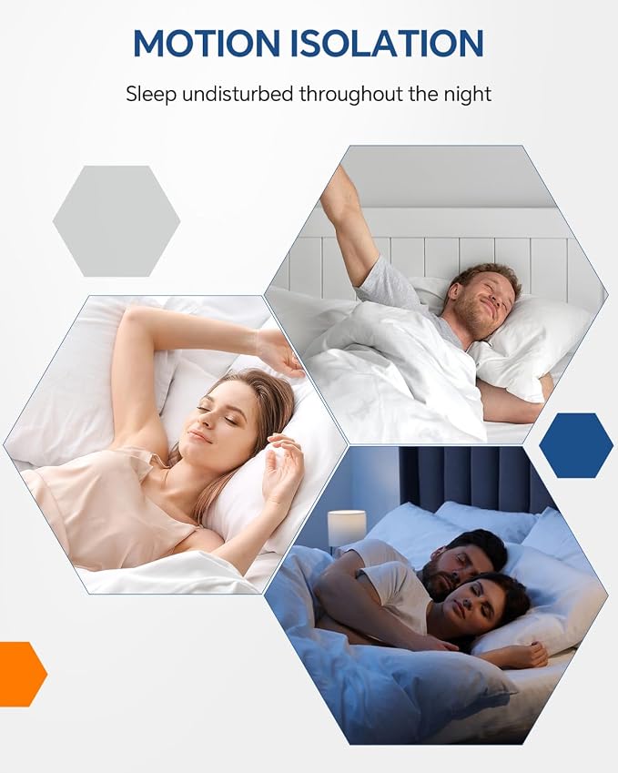 BEDELITE King Mattress Topper Dual Layer 4 Inch Memory Foam Mattress Topper - Image 8