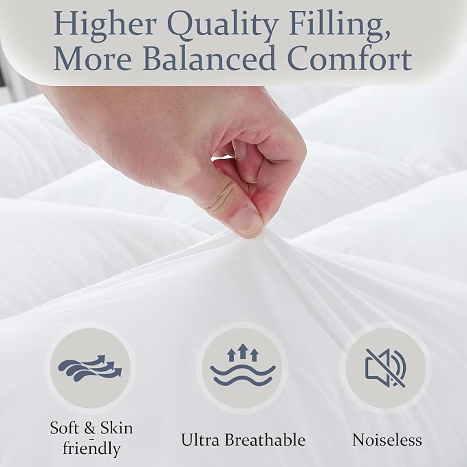 WhatsBedding 5 inch Memory Foam Mattress Topper King Size - Image 2