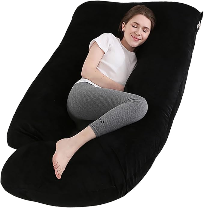 Jcickt Pregnancy Pillow J-Shaped Full Body Pillow, 59 inch by Jcickt