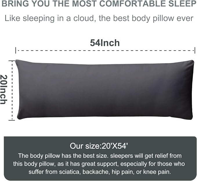 DOWNCOOL Large Body Pillow Insert- Breathable Full Body Pillow - Image 6