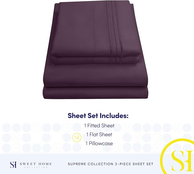 Twin XL Sheets - Breathable Luxury Sheets - 1800 Supreme Collection Extra Soft - Image 4
