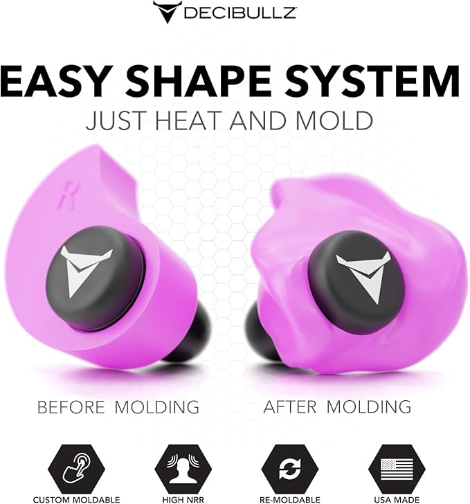 Decibullz - Custom Molded Earplugs, 31dB Highest NRR, Comfortable Hearing - Image 2
