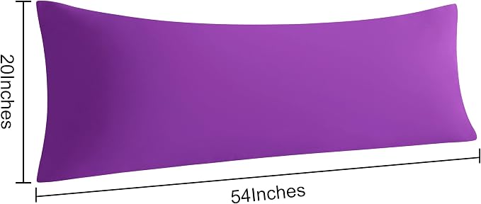 NTBAY Body Pillow Cases Set of 2, 2 Pack Brushed Microfiber Pillow Cases - Image 4
