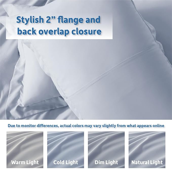 Nestl Ice Blue California King Duvet Cover Sets - Image 8