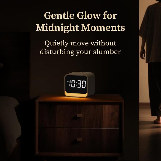 Housbay Wooden Sound Machine Alarm Clock - Image 5