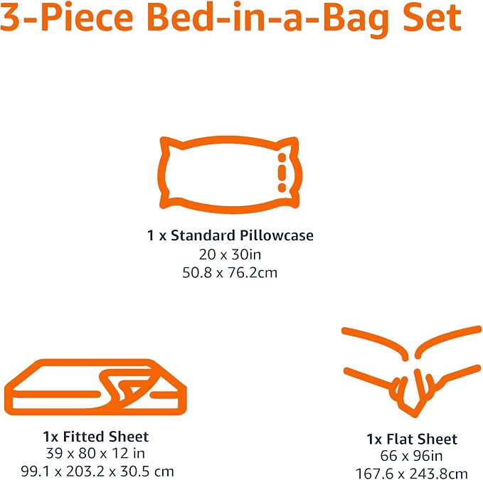Amazon Basics Lightweight Super Soft Easy Care Wrinkle Free Microfiber 3-Piece - Image 6